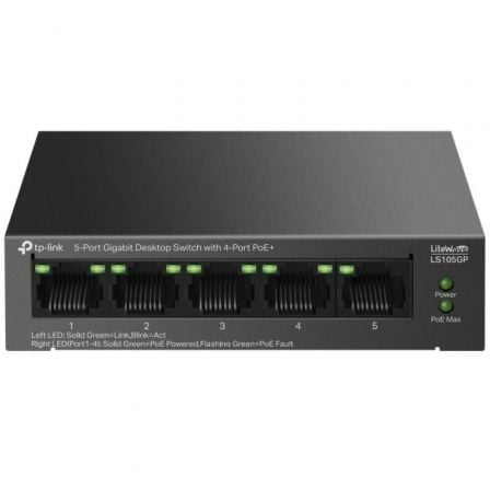 depau-TPL-SWITCH-LS105GP Switch TP-Link LS105GP 5 Puertos/ RJ-45 10/100/1000 PoE+ - Imagen 1