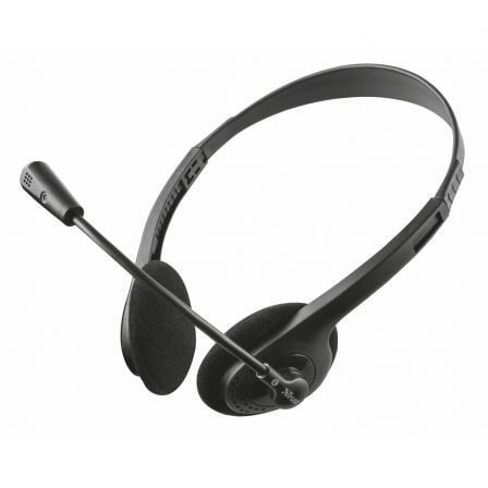 depau-TRU-AUR-21665 Auriculares Trust Primo Chat/ con Micrófono/ Jack 3.5/ Negros - Imagen 1