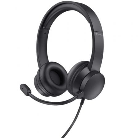 depau-TRU-AUR-AYDA-USB-BK Auriculares Trust Ayda/ con Micrófono/ USB/ Negros - Imagen 1