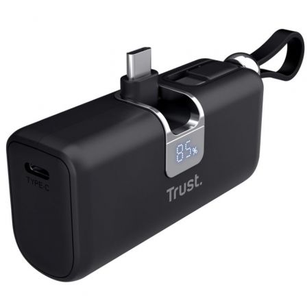 depau-TRU-BAT-PACTO-5000-BK Powerbank 5000mAh Trust Pacto 26104/ 18W/ Negra - Imagen 1