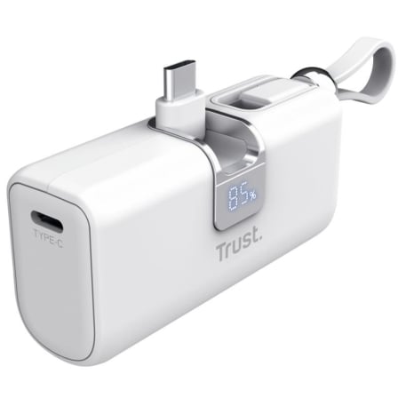depau-TRU-BAT-PACTO-5000-WH Powerbank 5000mAh Trust Pacto 26105/ 18W/ Blanca - Imagen 1