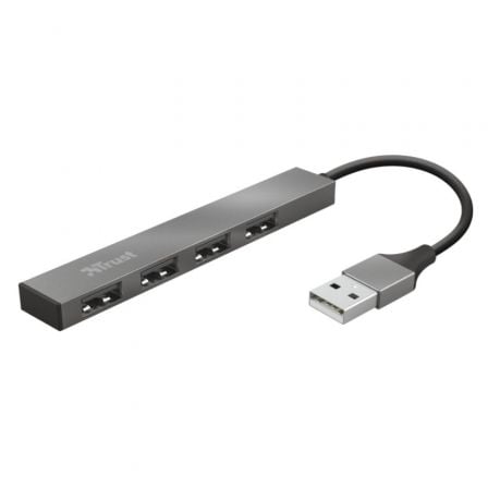 depau-TRU-HUB-USB-HALYX Hub USB 2.0 Trust Halyx/ 4xUSB/ Gris - Imagen 1