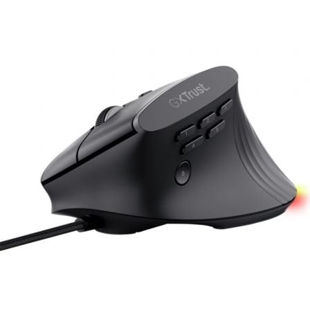 depau-TRU-MOU-GXT-145-REXXA-BK Ratón Vertical Gaming Inalámbrico Trust Gaming GXT 145 Rexxa 26024/ Hasta 12800 DPI - Imagen 1