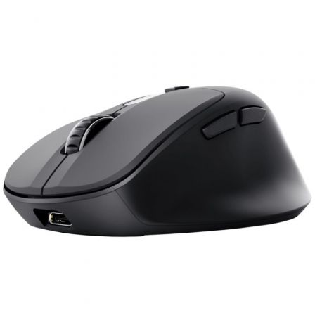 depau-TRU-MOU-ZEVO-BK Ratón Ergonómico Inalámbrico Trust Zevo 25991/ Batería recargable/ Hasta 4000 DPI/ Negro - Imagen 1