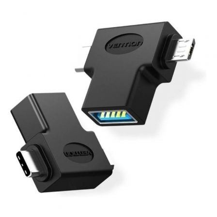 depau-VEN-ADP-CDIB0 Adaptador USB 3.0 Vention CDIB0/ USB Tipo-C Macho - MicroUSB Macho - Imagen 1