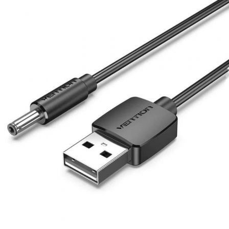depau-VEN-ADP-CEXBF Cable Alimentación Vention CEXBF/ USB Macho - DC 3.5mm Macho/ 1m/ Negro - Imagen 1