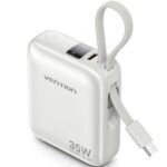 Powerbank 10000mAh Vention FHEN0/ 35W/ Beige/ Incluye Cable USB Tipo-C