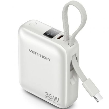 depau-VEN-BAT-FHEN0 Powerbank 10000mAh Vention FHEN0/ 35W/ Beige/ Incluye Cable USB Tipo-C - Imagen 1
