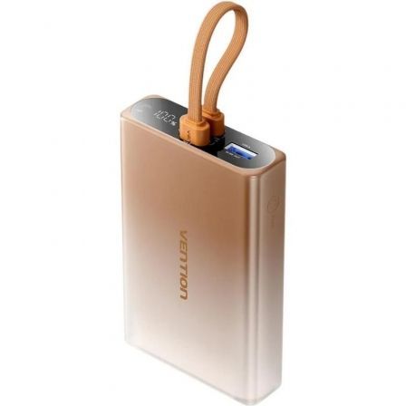 depau-VEN-BAT-FHZJ0 Powerbank 10000mAh Vention FHZJ0/ 22.5W/ Oro/ Incluye Cable USB Tipo-C y Lightning - Imagen 1
