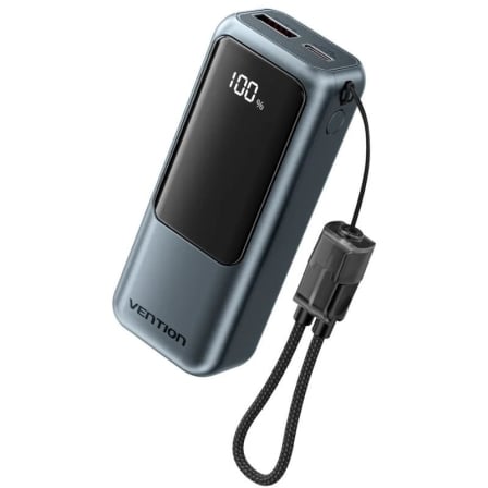 depau-VEN-BAT-FKOH0 Powerbank 10000mAh Vention FKOH0/ 22.5W/ Gris - Imagen 1