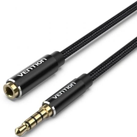 depau-VEN-CAB-BHCBL Cable Estéreo Vention BHCBL/ Jack 3.5 Macho - Jack 3.5 Hembra/ 10m/ Negro - Imagen 1
