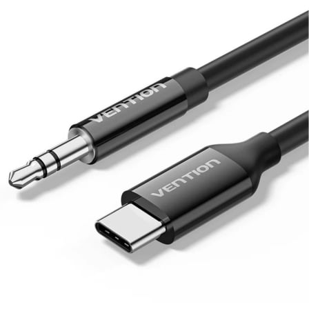 depau-VEN-CAB-BIFBF Cable Conversor Audio Vention BIFBF/ USB Tipo-C Macho - Jack 3.5 Macho/ 1m/ Gris - Imagen 1