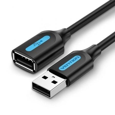 depau-VEN-CAB-CBIBJ Cable Alargador USB 2.0 Vention CBIBJ/ USB Macho - USB Hembra/ 480Mbps/ 5m/ Negro - Imagen 1