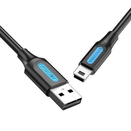 depau-VEN-CAB-COMBF Cable USB 2.0 Vention COMBF/ USB Macho - MiniUSB Macho/ 480Mbps/ 1m/ Negro - Imagen 1