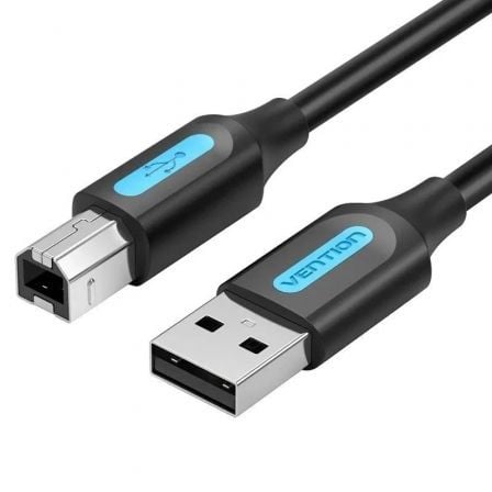 depau-VEN-CAB-COQBL Cable USB 2.0 Impresora Vention COQBL/ USB Tipo-B Macho - USB Macho/ 480Mbps/ 10m/ Negro - Imagen 1