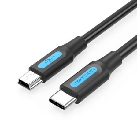 depau-VEN-CAB-COWBH Cable USB 2.0 Tipo-C Vention COWBH/ USB Tipo-C Macho - MiniUSB Macho/ Hasta 10W/ 480Mbps/ 2m/ Negro - Imagen 1