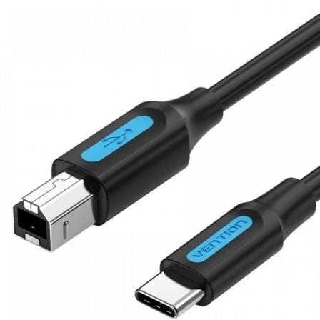 depau-VEN-CAB-CQUBF Cable USB 2.0 Impresora Vention CQUBF/ USB Tipo-B Macho - USB Tipo-C Macho/ 480Mbps/ 1m/ Negro - Imagen 1