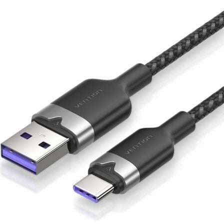 depau-VEN-CAB-CTOBF Cable USB 2.0 Tipo-C Vention CTOBF/ USB Tipo-C Macho - USB Macho/ Hasta 100W/ 480Mbps/ 1m/ Negro - Imagen 1