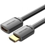 Cable Alargador HDMI 4K Vention AHCBH/ HDMI Macho - HDMI Hembra/ 2m/ Negro