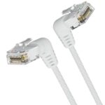Cable de Red RJ45 UTP Vention IBOWI Cat.6A/ 3m/ Cabeza Rotatoria 360º/ Blanco