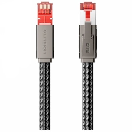 depau-VEN-CAB-IKMHJ Cable de Red RJ45 SFTP Vention IKMHJ Cat.8/ Gaming/ 5m/ Gris - Imagen 1