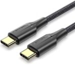 Cable USB 2.0 Tipo-C 3A Vention TAUBI/ USB Tipo-C Macho - USB Tipo-C Macho/ 480Mbps/ 3m/ Negro
