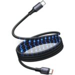 Cable Magnético USB 2.0 Tipo-C 5A Vention TSABF/ USB Tipo-C Macho - USB Tipo-C Macho/ Hasta 240W/ 480Mbps/ 1m/ Negro