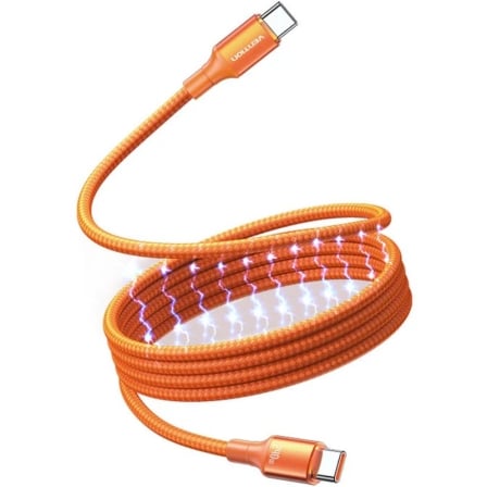 depau-VEN-CAB-TSAOF Cable Magnético USB 2.0 Tipo-C 5A Vention TSAOF/ USB Tipo-C Macho - USB Tipo-C Macho/ Hasta 240W/ 480Mbps/ 1m/ Naranja - Imagen 1
