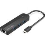 Hub USB Tipo-C Vention TGPBB/ 3xUSB/ 1xRJ45/ 1xMicro B PD