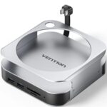 Docking para Mac Mini USB Tipo-C Vention THIHAG/ Ranura SSD M.2/ 4xUSB/ 1xUSB Tipo-C/ 1xDisplayPort 4K/ 1xLector Tarjetas/ 1xJack 3.5mm