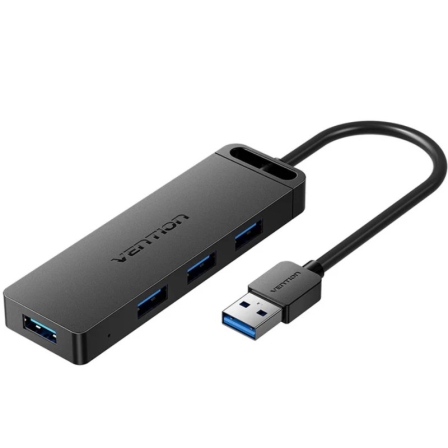 depau-VEN-HUB-CHLBB-SCB2 Hub USB 3.0 Vention CHLBB-SCB2/ 4xUSB/ 1xUSB Tipo-C PD - Imagen 1