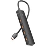 Hub USB Tipo-C 3.2 Vention CKCBB/ 4xUSB/ 1xUSB Tipo-C PD