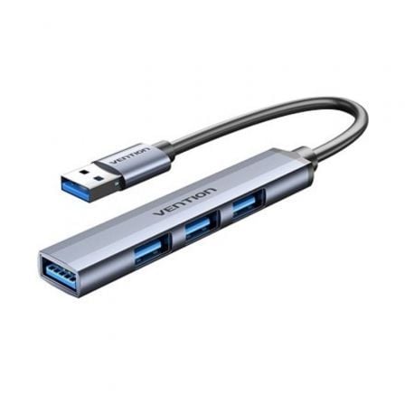 depau-VEN-HUB-CKOHB Hub USB 3.0 Vention CKOHB/ 4xUSB/ Gris - Imagen 1