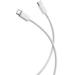 Cable USB 2.0 Tipo-C 3A Xiaomi Braided/ USB Tipo-C Macho - USB Tipo-C Macho/ Hasta 60W/ 480Mbps/ 1m/ Blanco