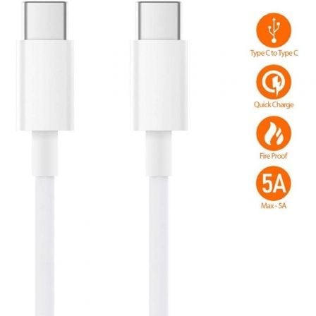depau-XIA-CAB-SJV4108GL Cable USB 2.0 Tipo C Xiaomi SJV4108GL/ USB Tipo-C Macho - USB Tipo-C Macho/ 1.5m/ Blanco - Imagen 1