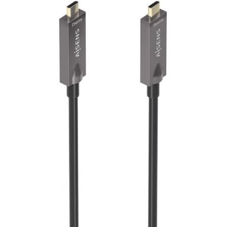 depau-AIS-CAB-A157-0882 Cable USB 3.1 Tipo-C Aisens AOC A157-0882/ USB Tipo-C Macho - USB Tipo-C Macho/ Hasta 60W/ 10Gbps/ 10m/ Negro - Imagen 1