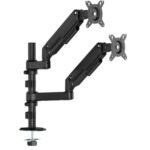 Soporte de Mesa con Contrapeso para 2 Monitores Aisens DT32TSR-453/ Giratorio/ Inclinable/ hasta 9kg
