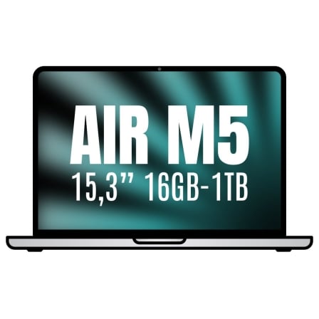 depau-APL-BOOK-AIR-MDVA4YA Apple Macbook Air 15,3"/ M5 10-Core CPU/ 16GB/ 1TB SSD/ 10-Core GPU/ Plata - Imagen 1
