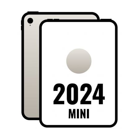 depau-APL-IPAD-MINI-MXN83TYA iPad Mini 8.3" 2024 7th WiFi/ A17 Pro/ 128GB/ Blanco Estrella- MXN83TY/A - Imagen 1