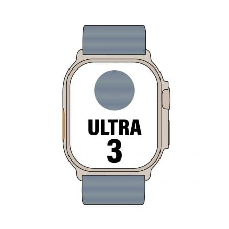 depau-APL-WATCH-ULTRA-MEWH4QLA Apple Watch Ultra 3 GPS/ Cellular 49mm Caja de Titanio Natural/ Correa Ocean Azul Naútico - Imagen 1
