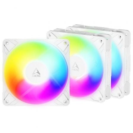 depau-ARCT-VEN-ACFAN00334A Pack de 3 Ventilador Arctic P12 Pro Reverse A-RGB/ 12cm/ Blanco - Imagen 1