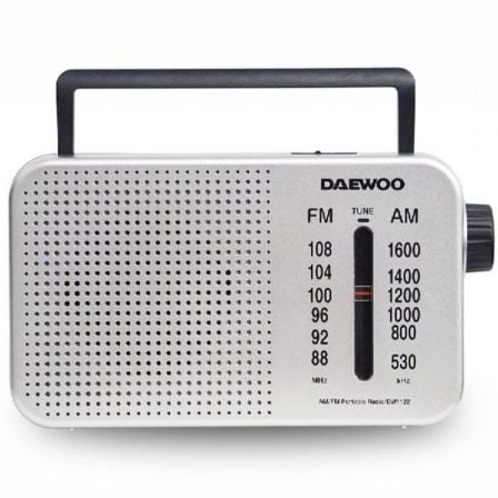 depau-DAE-RADIO-DW1122 Radio Portátil Daewoo DW1122/ Plata - Imagen 1
