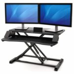 Soporte de Sobremesa Elevable Fellowes Sit-Stand Lotus Corsivo/ hasta 15kg/ Negro