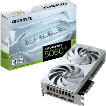depau-GIG-GF-RTX5060TI-EAG-OCIC-8G Tarjeta Gráfica Gigabyte GeForce RTX 5060 Ti Eagle OC ICE/ 8GB GDDR7 - Imagen 1