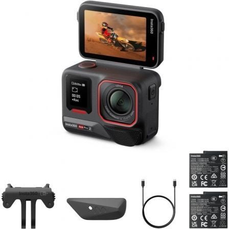 depau-IST-CAM-ACE-PRO2-ST-2B-BK Cámara Digital Deportiva Insta360 Ace Pro 2 Pack de 2 Baterías/ 8K/ Ángulo de visión 180º/ Negra - Imagen 1