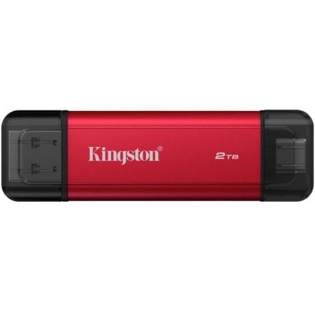 depau-KIN-SSD-DUAL-PT-2TB-RD Disco Externo SSD Kingston Dual Portable SSD 2TB/ USB Tipo-C y USB 3.2/ Rojo - Imagen 1