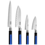 Pack 6 Piezas Monix Solid+ M355003/ 4 Cuchillos Santoku/ 1 Tijeras Solid Pro/ 1 Tacoma Organizadora