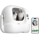 Arenero para Gatos Autolimpiable PetKit PuroBot Max Pro 2/ 76L/Control desde APP/ Blanco