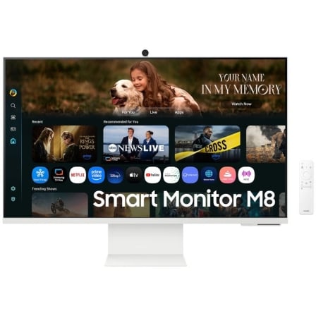 depau-SAM-M-S32FM801UU-V2 Smart Monitor Samsung M8 M80F S32FM801UU 32"/ 4K/ Multimedia/ Regulable en altura/ Smart TV/ Webcam/ Blanco - Imagen 1