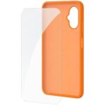Funda Silicona + Protector de Pantalla de Cristal Templado SPC Wuum One Protection Pack 4354P/ Compatible con SPC Wuum One/ Naranja
